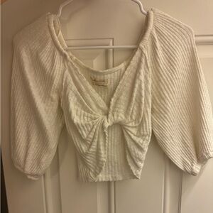 Urban Outfitters White Textured Women's Top Size S